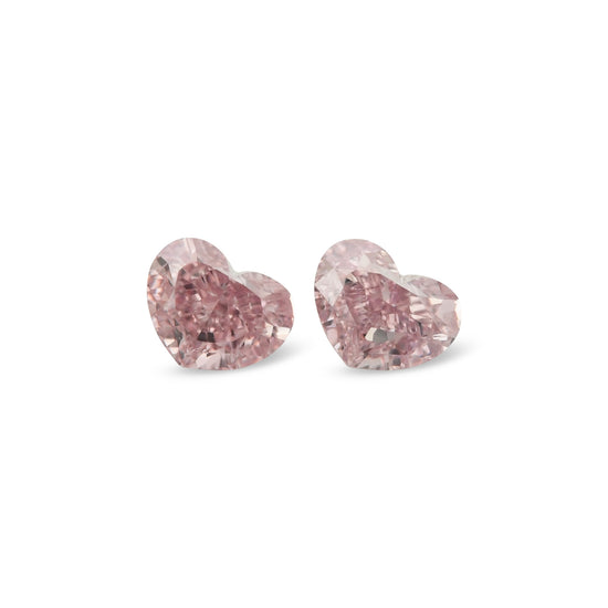 0.51 Carat Fancy Pink Heart Diamonds VS2 GIA