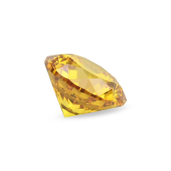 0.51 Carat Fancy Vivid Orangy Yellow Round Diamond VS2 GIA