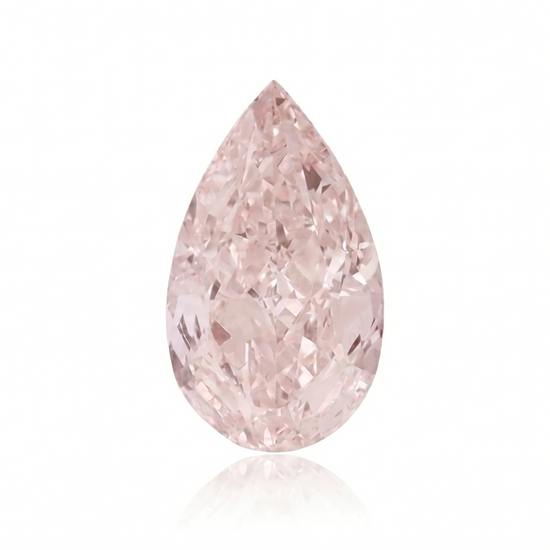 0.51 Carat Light Pink Pear Diamond VVS1 GIA
