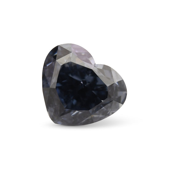0,51 Karat Fancy Dark Gray Blue Heart Diamant VS2 GIA