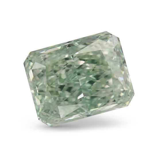 0.51 Carat Fancy Intense Green Radiant Diamond VS2 GIA