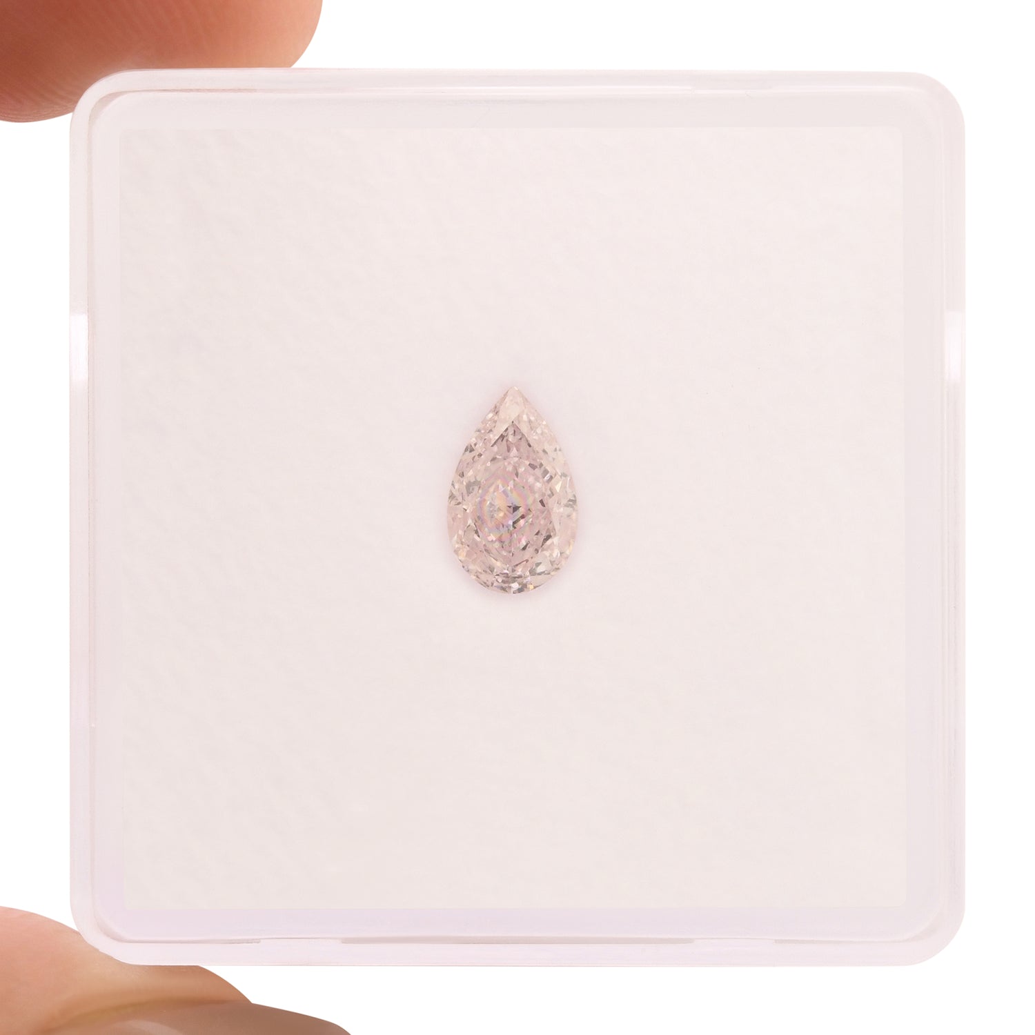 0.51 Carat Fancy Light Purplish Pink Pear Diamond VS1 GIA
