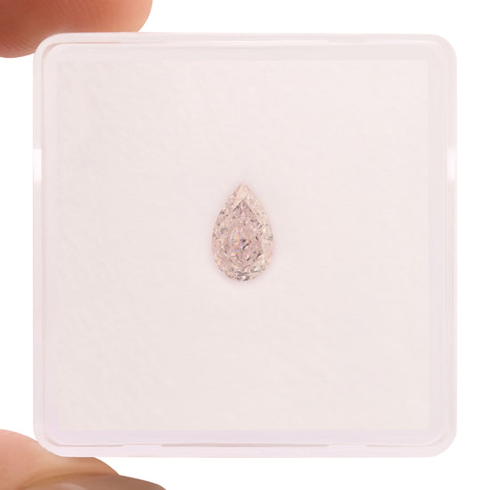 0.51 Carat Fancy Light Purplish Pink Pear Diamond VS1 GIA