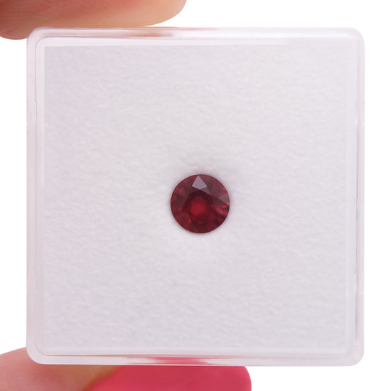 0.51 Carat Red MOZAMBIQUE Round Ruby
