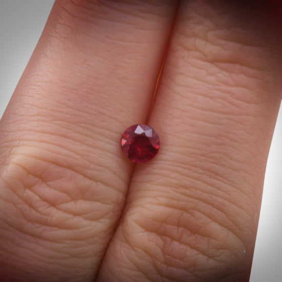 0.51 Carat Red MOZAMBIQUE Round Ruby