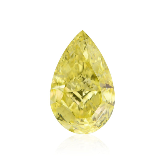 0.52 Carat Fancy Intense Yellow Pear Diamond VS2 GIA