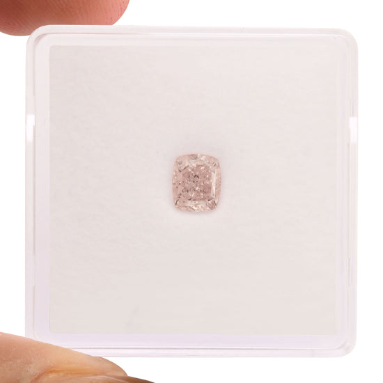 0.52 Carat Fancy Light Pink Cushion Diamond VS1 GIA