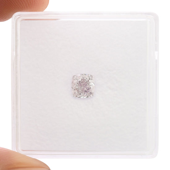 0.52 Carat Fancy Light Purplish Pink Cushion Diamond SI2 GIA