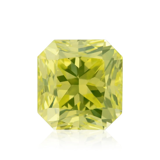 ألماسة Radiant بوزن 0.52 قيراط، لون Fancy Intense Green Yellow، درجة نقاء SI2، GIA