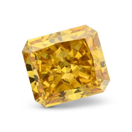 0.53 Carat Fancy Deep Brownish Yellow Radiant Diamond SI2 GIA