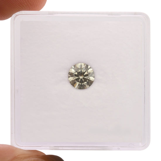 0.53 Carat Fancy Gray Round Diamond SI1 GIA