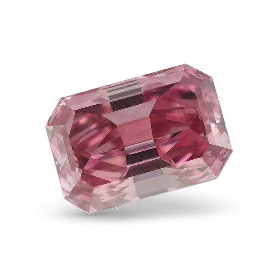 0.53 Carat Fancy Vivid Purplish Pink Radiant Diamond VS2 GIA