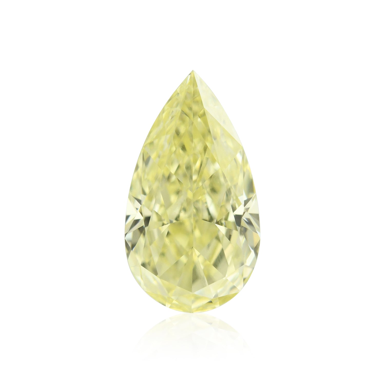0.53 Carat Fancy Yellow Pear Diamond IF GIA