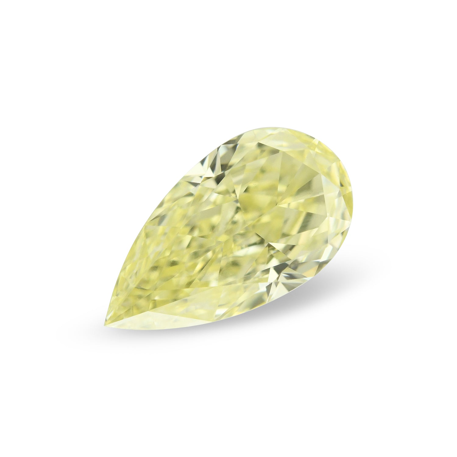 0.53 Carat Fancy Yellow Pear Diamond IF GIA