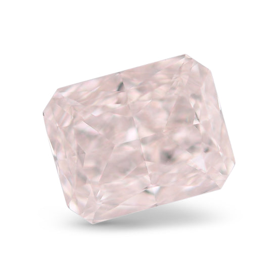 0.53 Carat Light Brown Pink Radiant Diamond VVS2 GIA