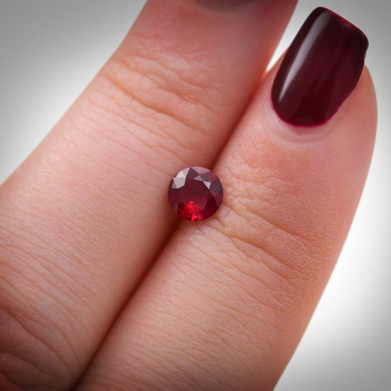 0.53 Carat Red MOZAMBIQUE Round Ruby