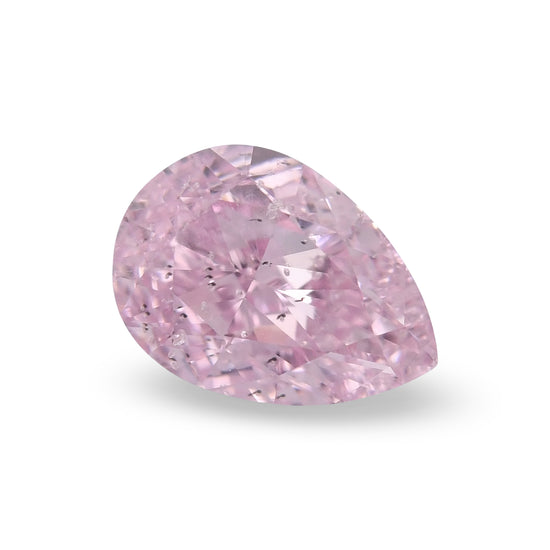 0.54 Carat Fancy Intense Purple Pink Pear Diamond I1 GIA