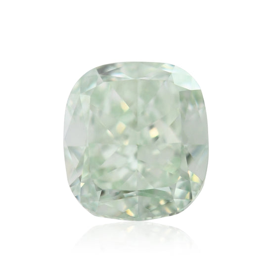 0.54 Carat Fancy Green Cushion Diamond VS2 GIA