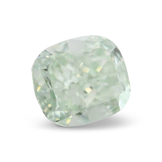 0.54 Carat Fancy Green Cushion Diamond VS2 GIA