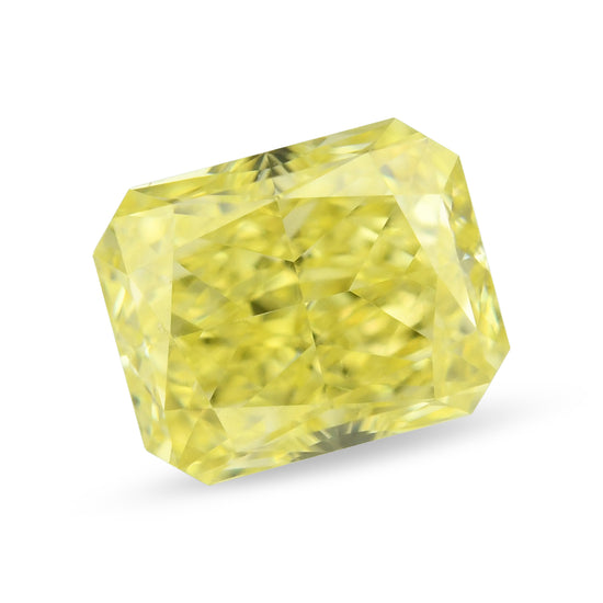 0.54 Carat Fancy Intense Yellow Radiant Diamond VVS2 GIA
