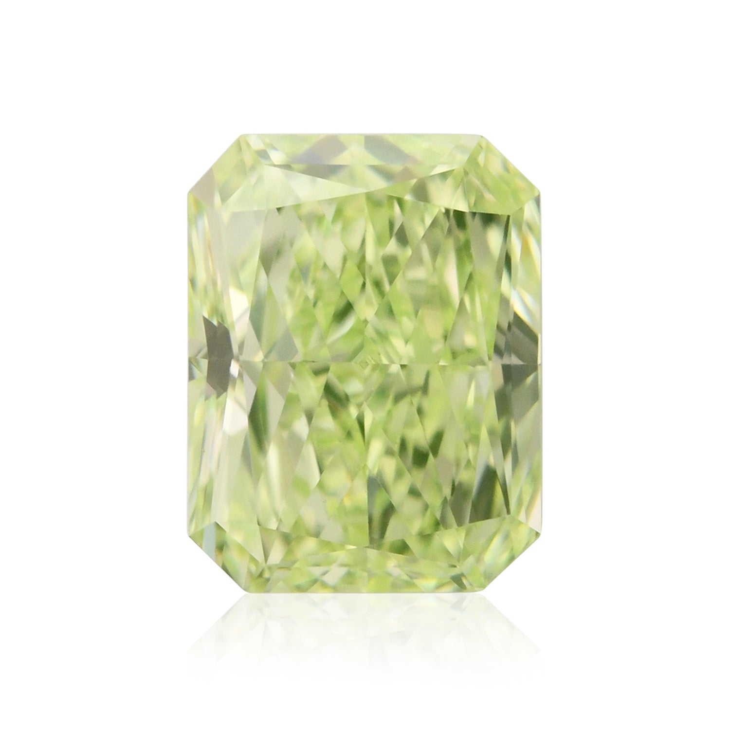 0.54 Carat Fancy Yellow Green Radiant Diamond VS1 GIA