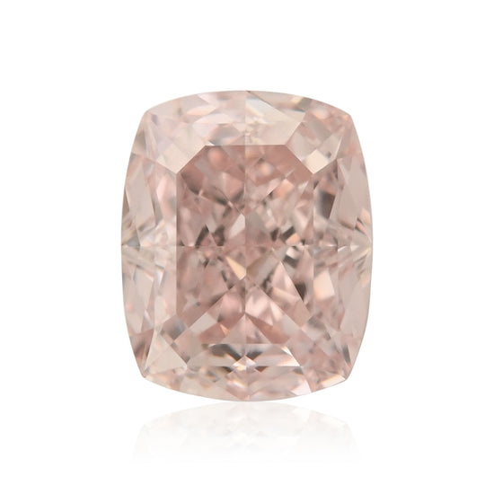 0.55 Carat Fancy Light Orangy Pink Cushion Diamond VVS1 GIA