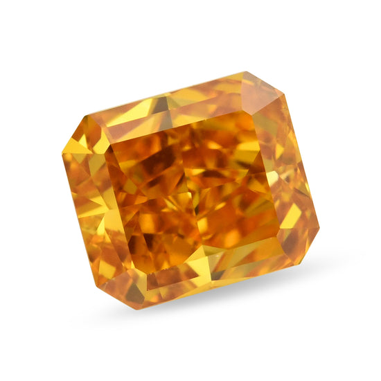 0.56 Carat Fancy Vivid Orange Radiant Diamond SI2 GIA