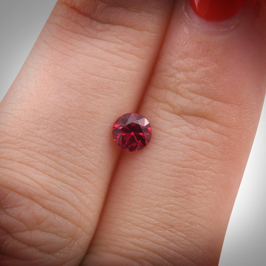 0.56 Carat Red MOZAMBIQUE Round Ruby