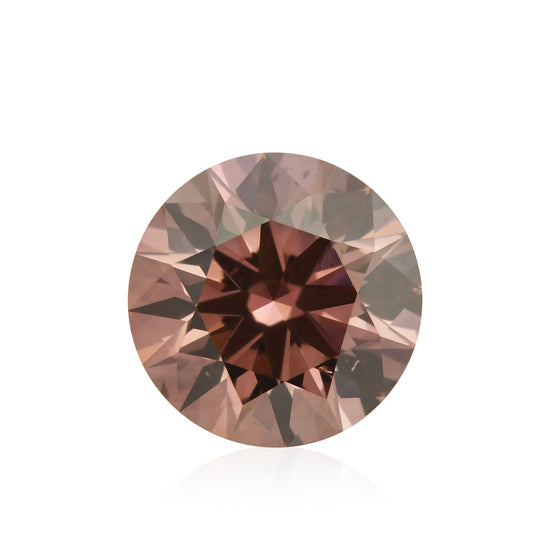 0.57 Karat Fancy Deep Brownish Orangy Pink runder Diamant SI1 GIA