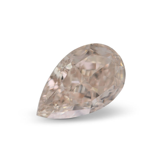 0.57 Carat Fancy Brown Pink Pear Diamond VVS2 GIA