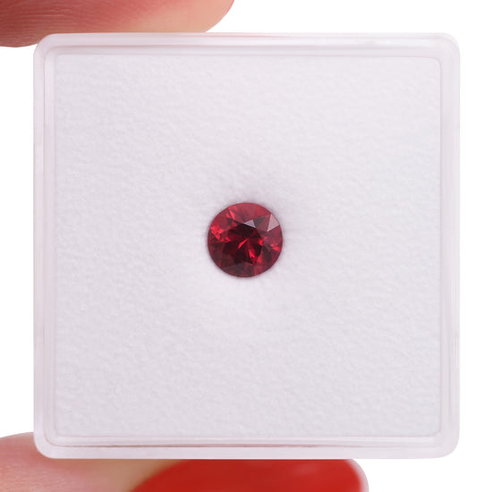 0.58 Carat Red MOZAMBIQUE Round Ruby