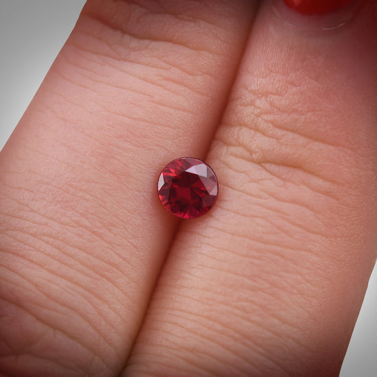 0.58 Carat Red MOZAMBIQUE Round Ruby