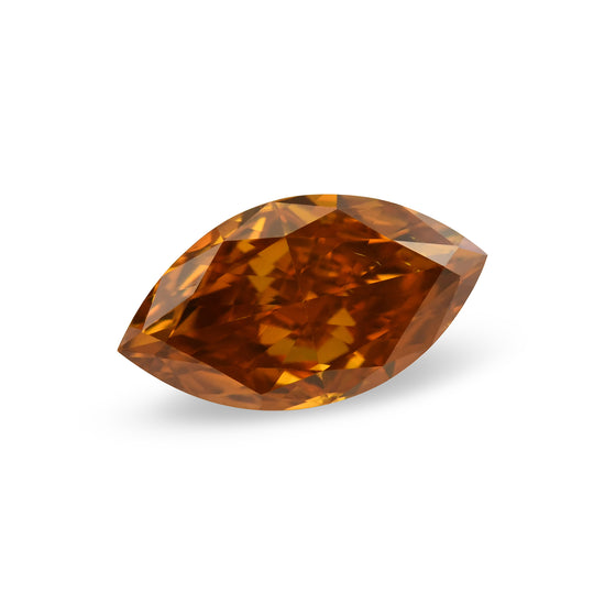 0.59 Carat Fancy Deep Yellowish Orange Marquise Diamond SI2 GIA