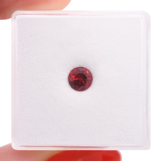 0.59 Carat Red MOZAMBIQUE Round Ruby