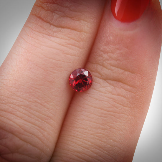 0.59 Carat Red MOZAMBIQUE Round Ruby