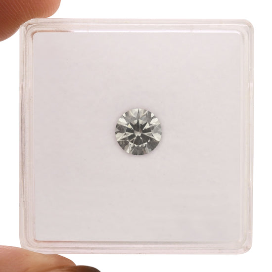 0.60 Carat Fancy Light Gray Round Diamond SI1 GIA