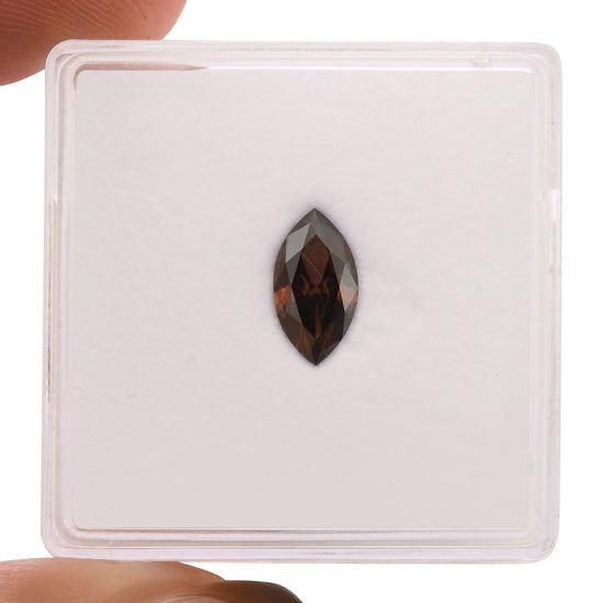 0.60 Carat Fancy Dark Pink Brown Marquise Diamond SI1 GIA
