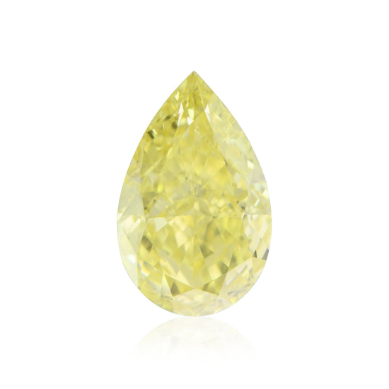 0.60 Carat Fancy Intense Yellow Pear Diamond VVS1 GIA