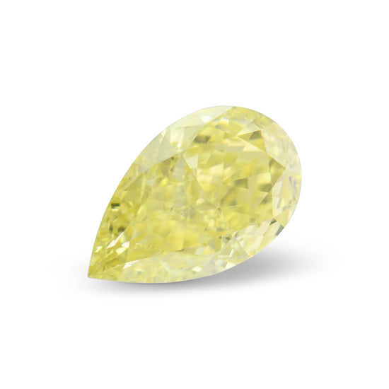 0.60 Carat Fancy Intense Yellow Pear Diamond VVS1 GIA