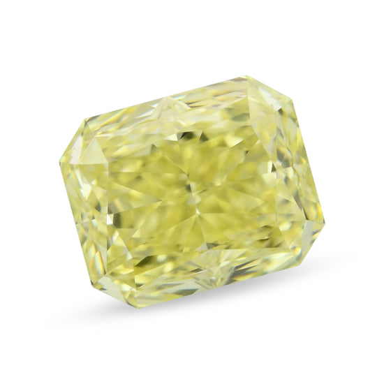 0.60 Carat Fancy Yellow Radiant Diamond FL GIA