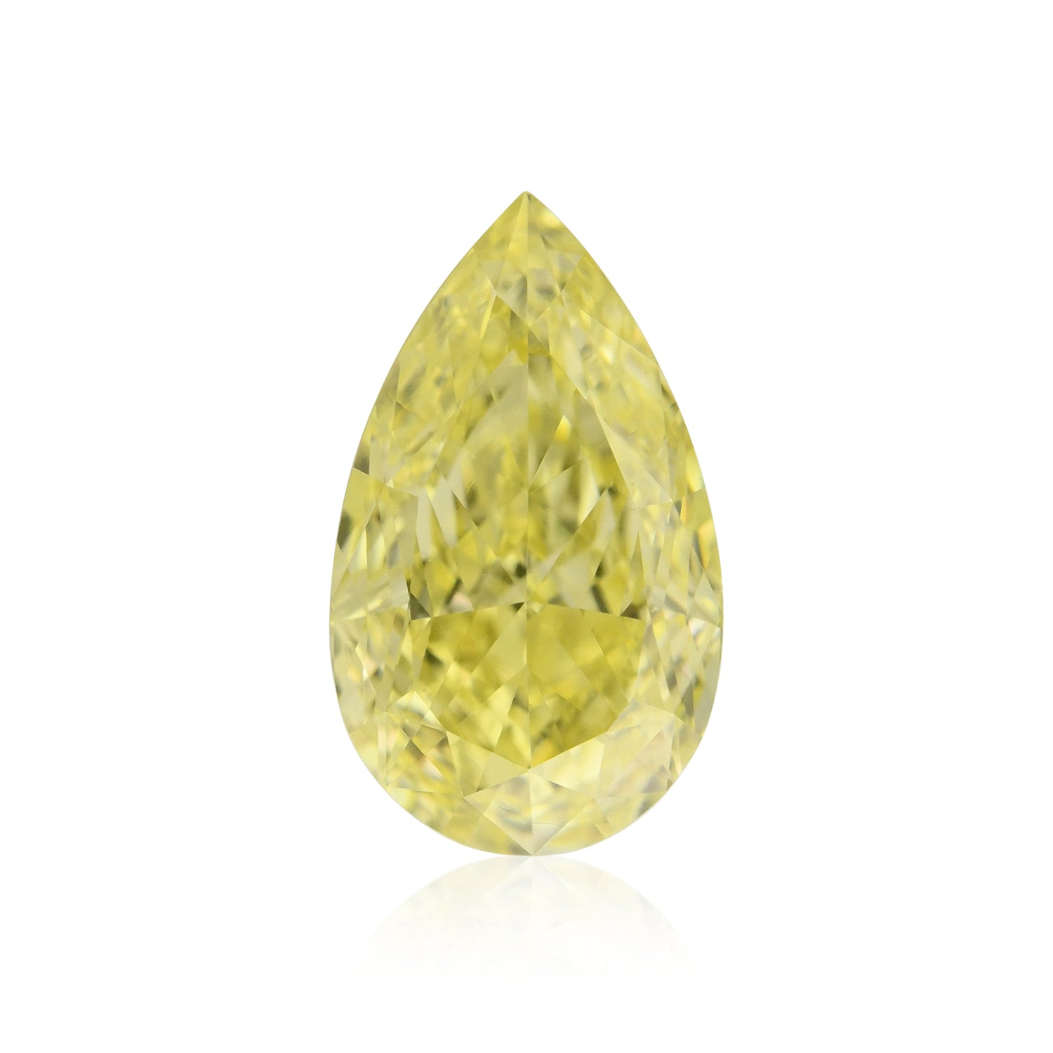 0.60 Carat Fancy Yellow Pear Diamond VS1 GIA
