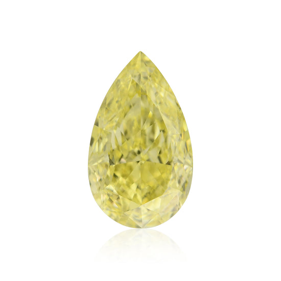 0.60 Carat Fancy Yellow Pear Diamond VS1 GIA