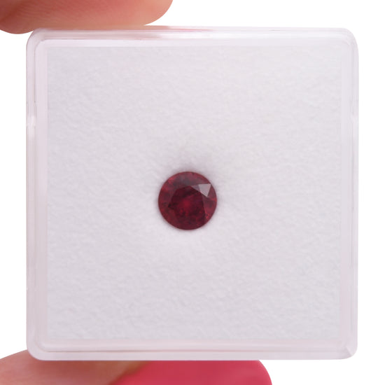 0.60 Carat Red MOZAMBIQUE Round Ruby