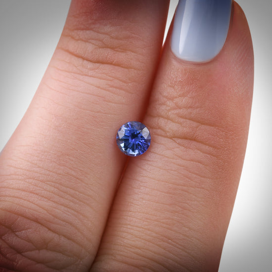 0,60 Karat blauer runder SRI LANKA Saphir