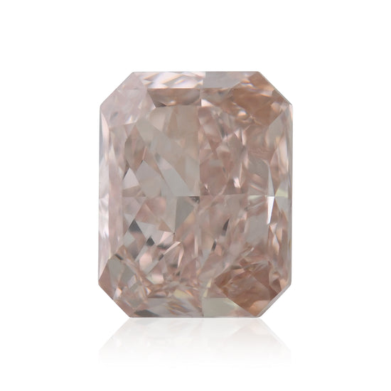 0.61 Carat Fancy Brownish Orangy Pink Radiant Diamond VVS1 GIA