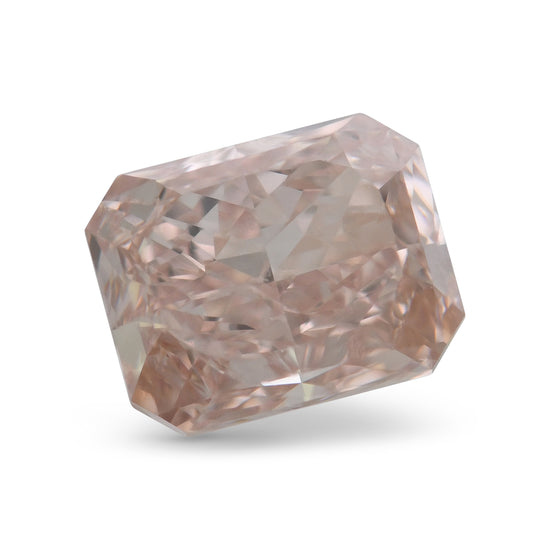 0.61 Carat Fancy Brownish Orangy Pink Radiant Diamond VVS1 GIA