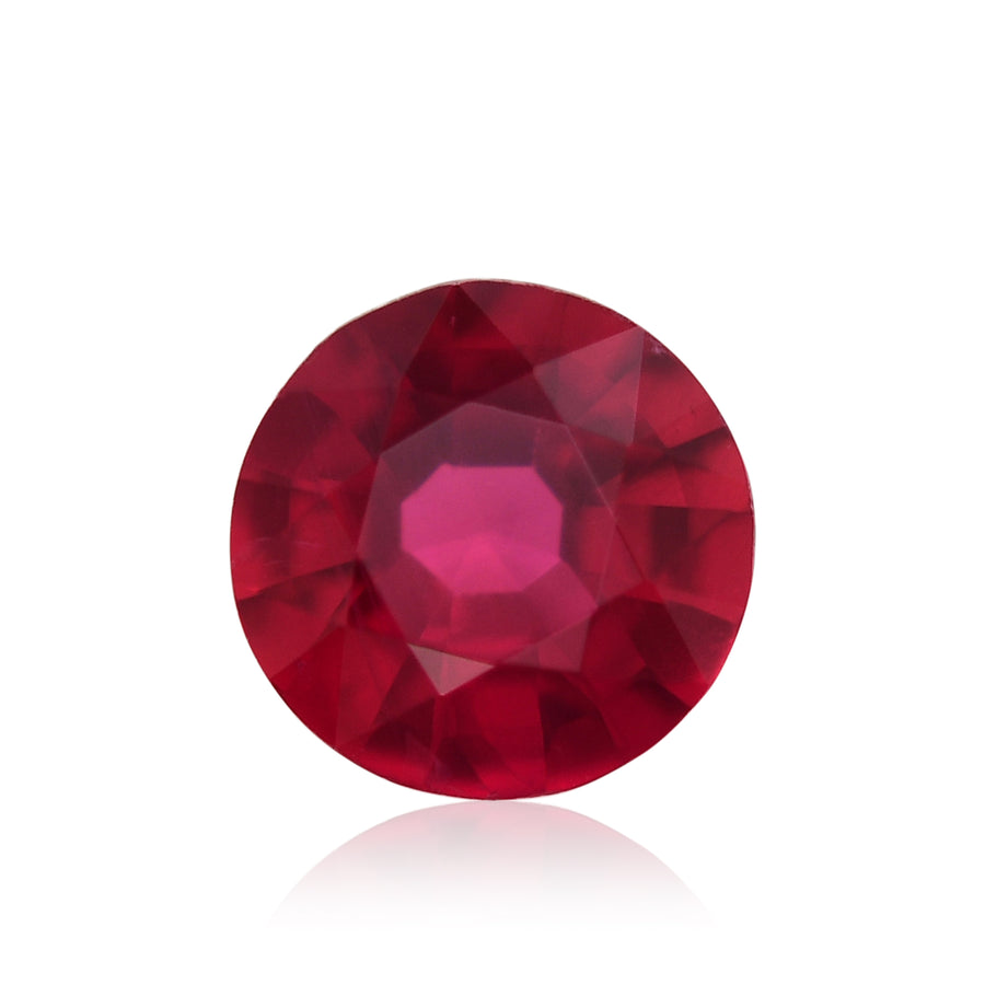0,61 Karat roter, runder MOZAMBIK-Rubin