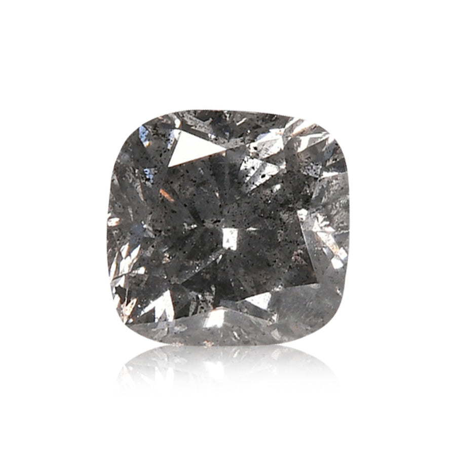 0.62 Carat Fancy Gray Cushion Diamond (I1) GIA