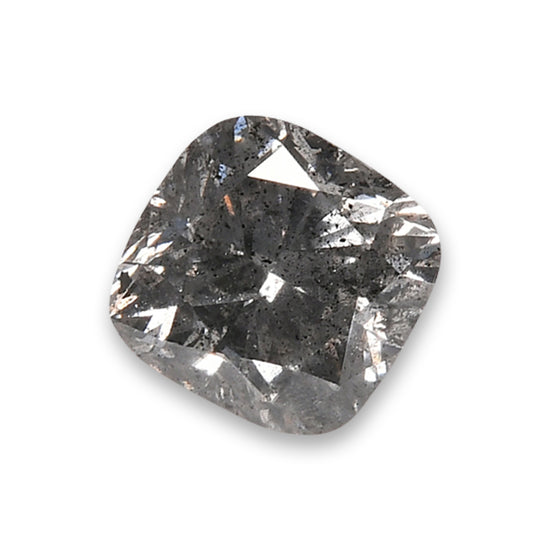0.62 Carat Fancy Gray Cushion Diamond (I1) GIA