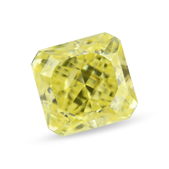 0.62 Carat Fancy Intense Yellow Radiant Diamond VVS2 GIA